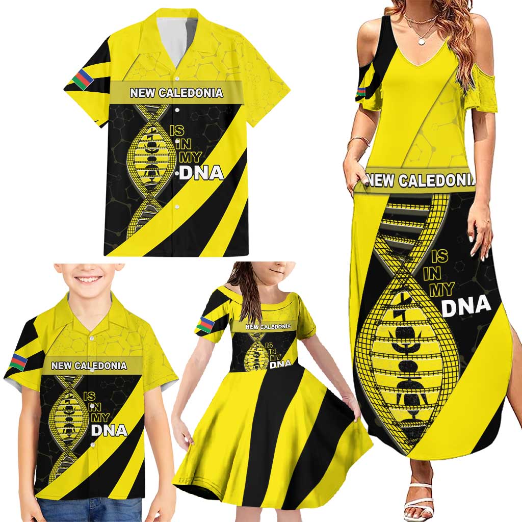 New Caledonia Is In My DNA Family Matching Summer Maxi Dress and Hawaiian Shirt DT05 - Polynesian Pride