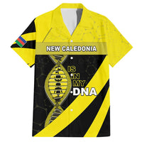 New Caledonia Is In My DNA Family Matching Tank Maxi Dress and Hawaiian Shirt DT05 Dad's Shirt - Short Sleeve Yellow - Polynesian Pride