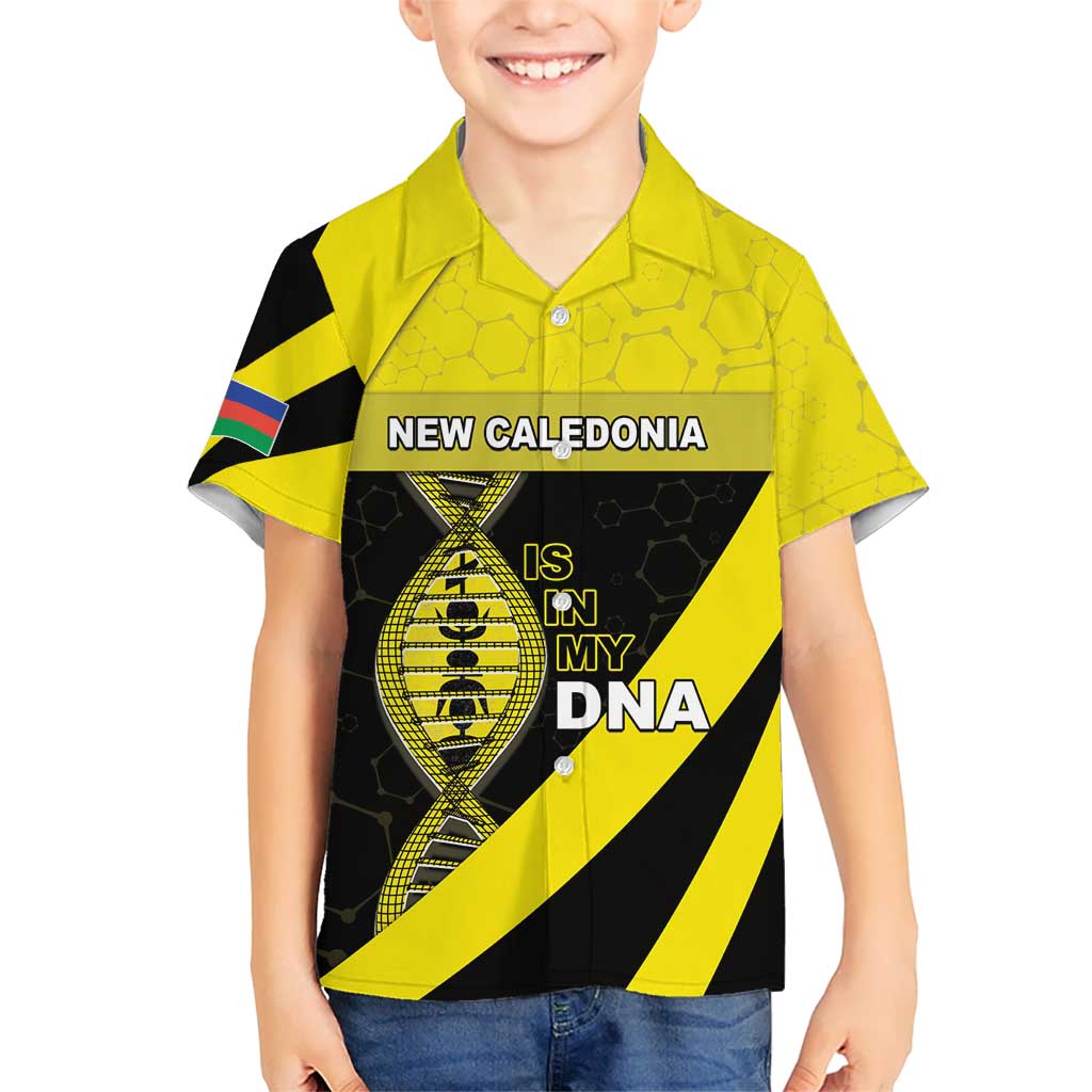 New Caledonia Is In My DNA Kid Hawaiian Shirt DT05 Kid Yellow - Polynesian Pride