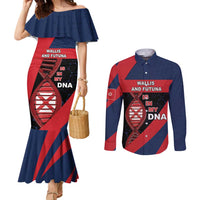 Wallis And Futuna Is In My DNA Couples Matching Mermaid Dress and Long Sleeve Button Shirt DT05 Multicolor - Polynesian Pride
