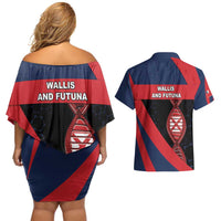 Wallis And Futuna Is In My DNA Couples Matching Off Shoulder Short Dress and Hawaiian Shirt DT05 - Polynesian Pride