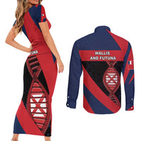 Wallis And Futuna Is In My DNA Couples Matching Short Sleeve Bodycon Dress and Long Sleeve Button Shirt DT05 - Polynesian Pride