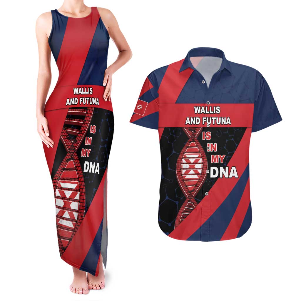 Wallis And Futuna Is In My DNA Couples Matching Tank Maxi Dress and Hawaiian Shirt DT05 Multicolor - Polynesian Pride
