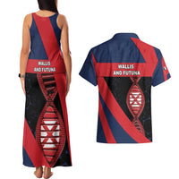 Wallis And Futuna Is In My DNA Couples Matching Tank Maxi Dress and Hawaiian Shirt DT05 - Polynesian Pride