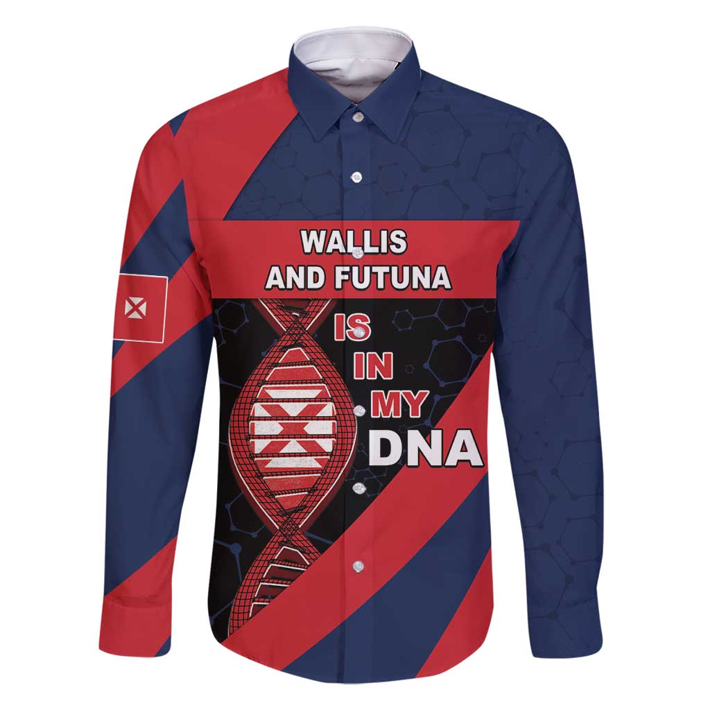 Wallis And Futuna Is In My DNA Family Matching Mermaid Dress and Hawaiian Shirt DT05 Dad's Shirt - Long Sleeve Multicolor - Polynesian Pride