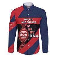 Wallis And Futuna Is In My DNA Family Matching Off The Shoulder Long Sleeve Dress and Hawaiian Shirt DT05 Dad's Shirt - Long Sleeve Multicolor - Polynesian Pride