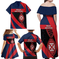 Wallis And Futuna Is In My DNA Family Matching Off Shoulder Maxi Dress and Hawaiian Shirt DT05 - Polynesian Pride