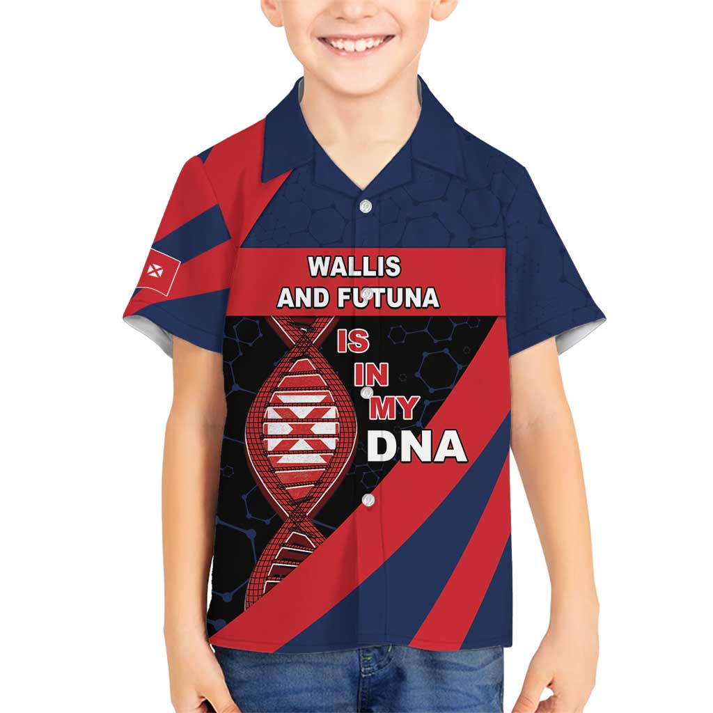 Wallis And Futuna Is In My DNA Family Matching Off Shoulder Short Dress and Hawaiian Shirt DT05 Son's Shirt Multicolor - Polynesian Pride