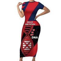 Wallis And Futuna Is In My DNA Family Matching Short Sleeve Bodycon Dress and Hawaiian Shirt DT05 Mom's Dress Multicolor - Polynesian Pride