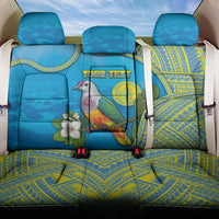 Personalised Palau Biib Bird Back Car Seat Cover Rur Flower And Rock Islands Patterns DT05 One Size Blue - Polynesian Pride
