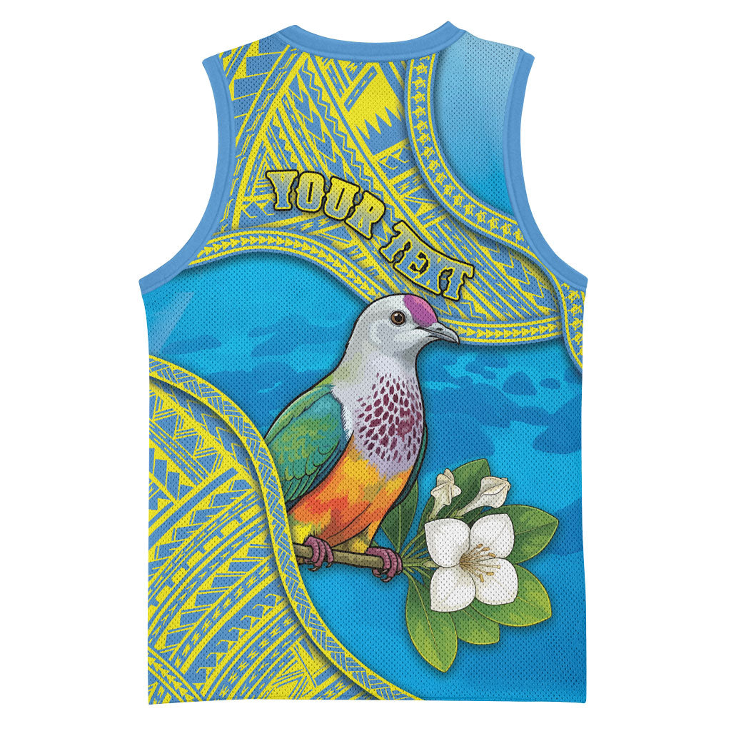 Personalised Palau Biib Bird Basketball Jersey Rur Flower And Rock Islands Patterns DT05 - Polynesian Pride