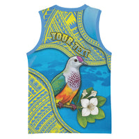 Personalised Palau Biib Bird Basketball Jersey Rur Flower And Rock Islands Patterns DT05 - Polynesian Pride