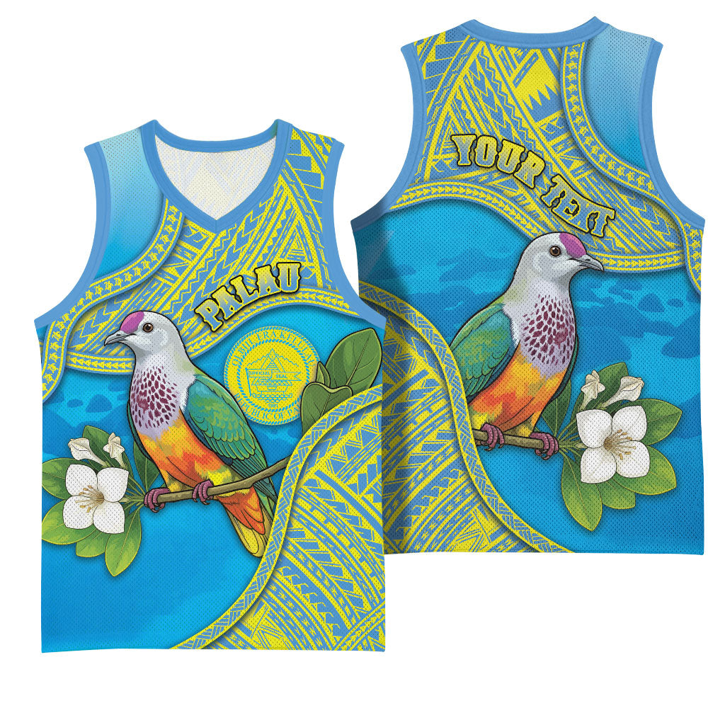 Personalised Palau Biib Bird Basketball Jersey Rur Flower And Rock Islands Patterns DT05 - Polynesian Pride