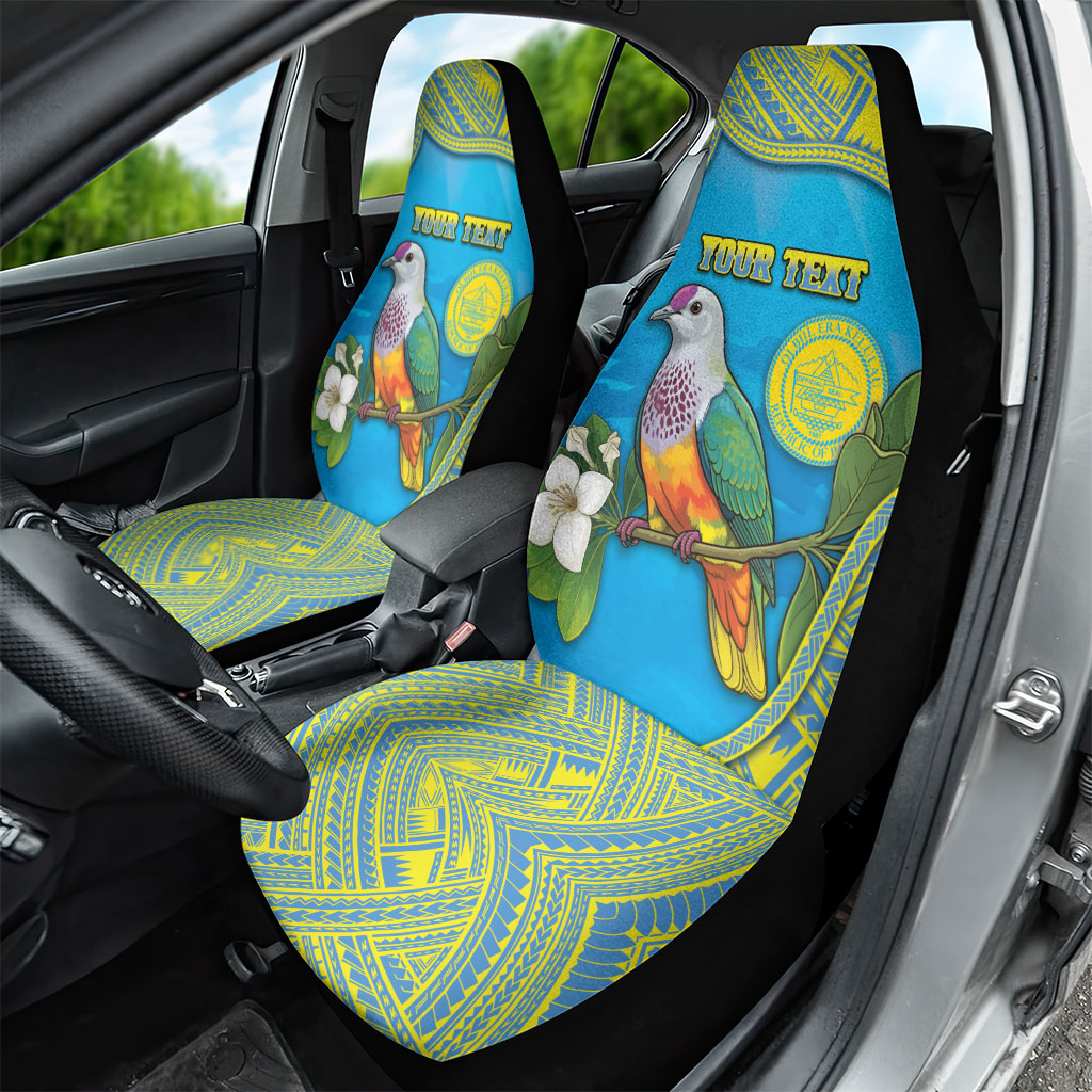 Personalised Palau Biib Bird Car Seat Cover Rur Flower And Rock Islands Patterns DT05 - Polynesian Pride