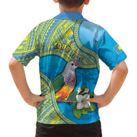 Personalised Palau Biib Bird Family Matching Mermaid Dress and Hawaiian Shirt Rur Flower And Rock Islands Patterns DT05 - Polynesian Pride