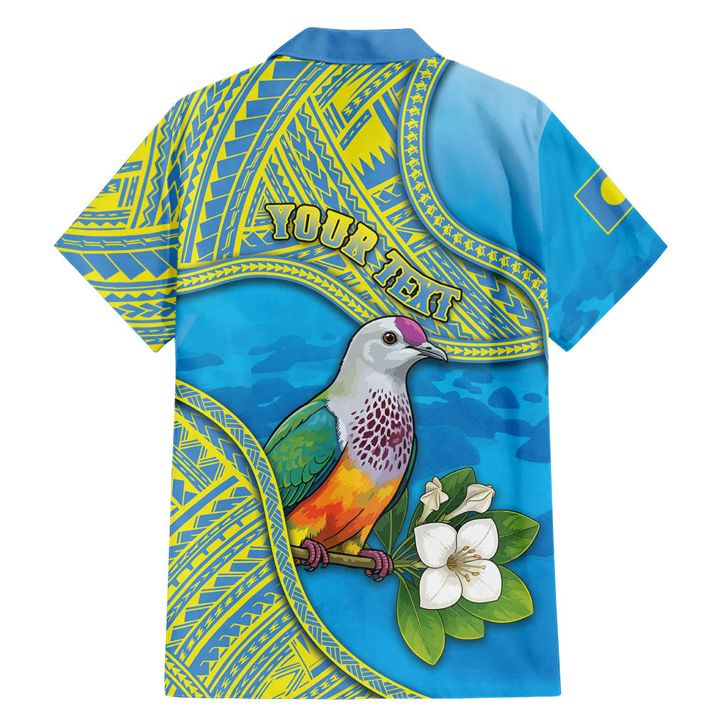 Personalised Palau Biib Bird Family Matching Tank Maxi Dress and Hawaiian Shirt Rur Flower And Rock Islands Patterns