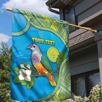 Personalised Palau Biib Bird Garden Flag Rur Flower And Rock Islands Patterns DT05 - Polynesian Pride