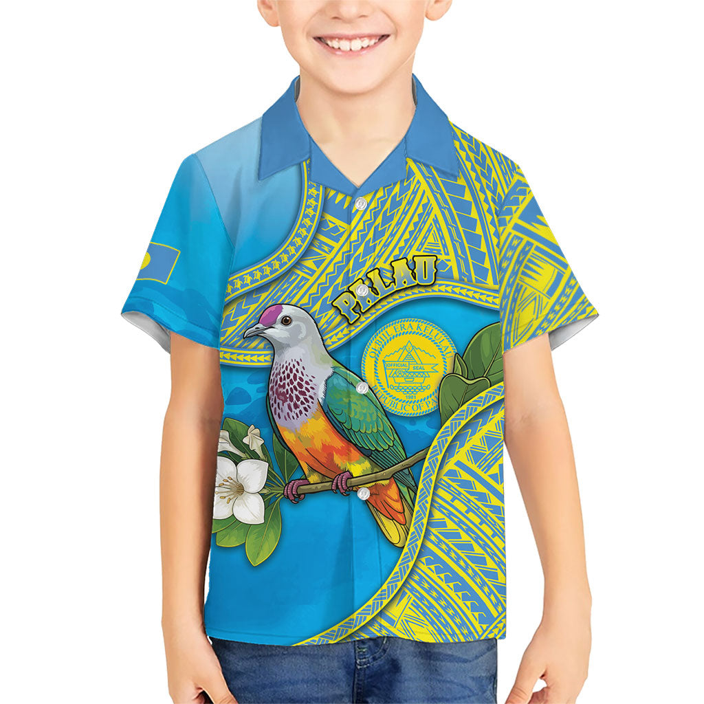 Personalised Palau Biib Bird Hawaiian Shirt Rur Flower And Rock Islands Patterns DT05 - Polynesian Pride
