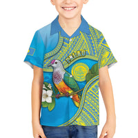 Personalised Palau Biib Bird Hawaiian Shirt Rur Flower And Rock Islands Patterns DT05 - Polynesian Pride