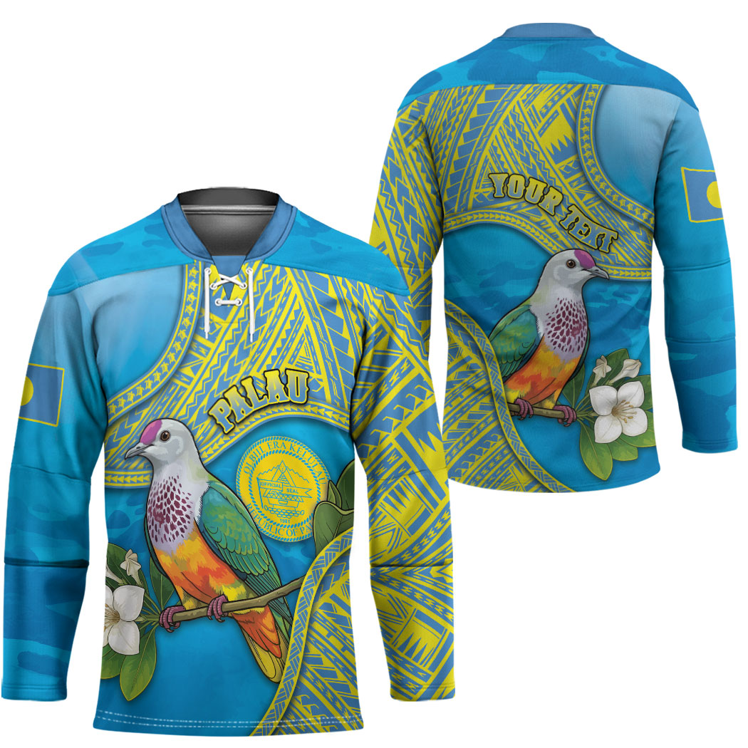 Personalised Palau Biib Bird Hockey Jersey Rur Flower And Rock Islands Patterns DT05 - Polynesian Pride