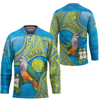 Personalised Palau Biib Bird Hockey Jersey Rur Flower And Rock Islands Patterns DT05 - Polynesian Pride