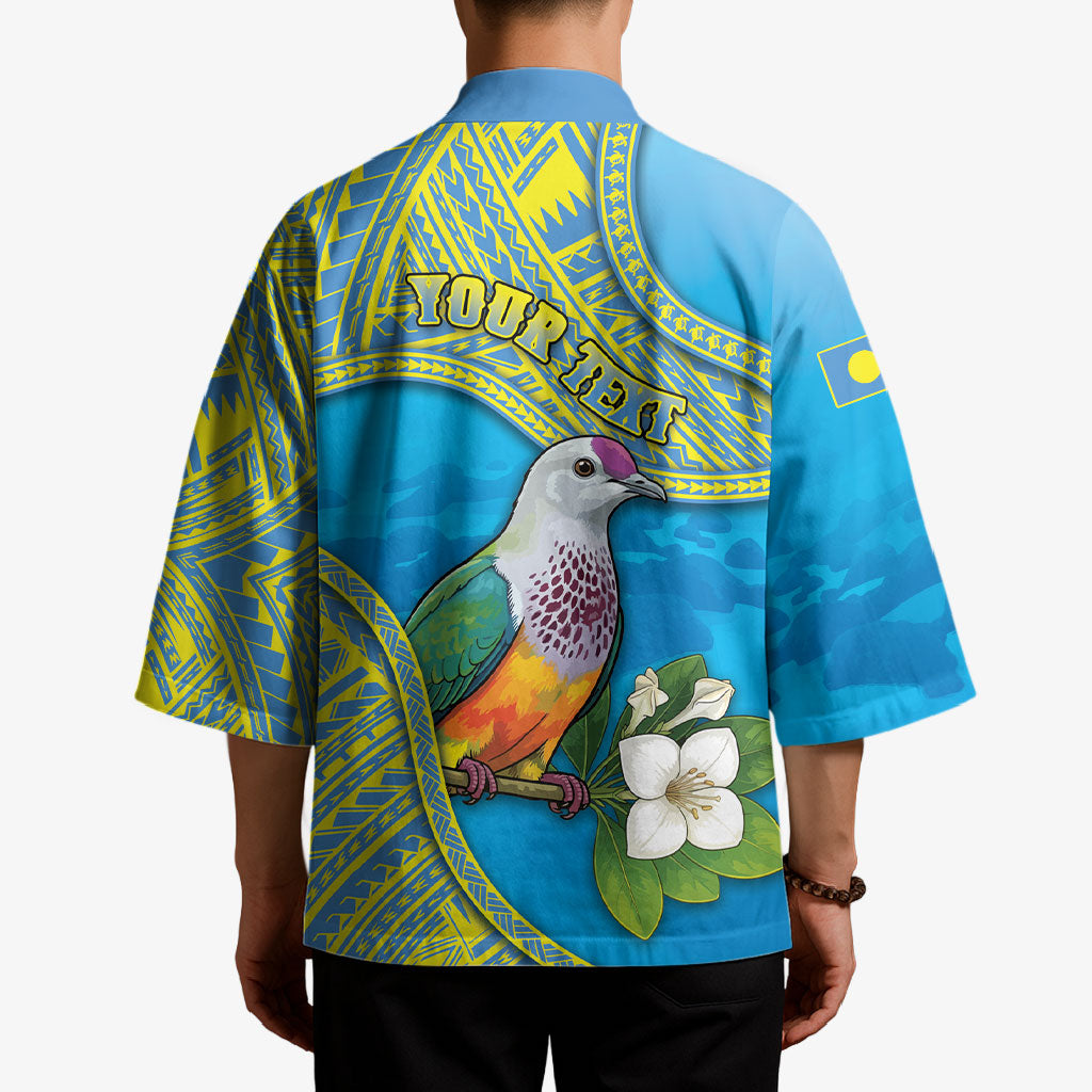 Personalised Palau Biib Bird Kimono Rur Flower And Rock Islands Patterns