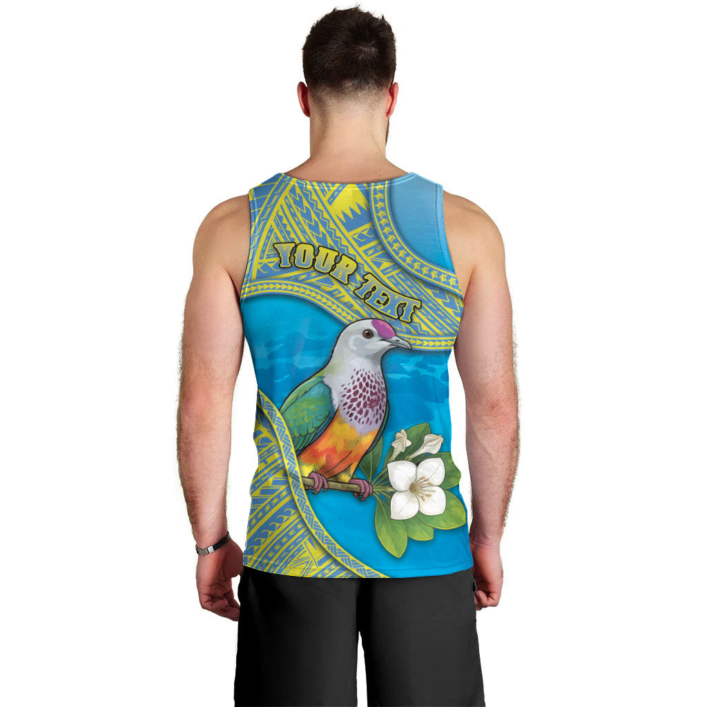 Personalised Palau Biib Bird Men Tank Top Rur Flower And Rock Islands Patterns DT05 - Polynesian Pride