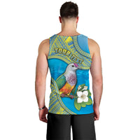 Personalised Palau Biib Bird Men Tank Top Rur Flower And Rock Islands Patterns DT05 - Polynesian Pride