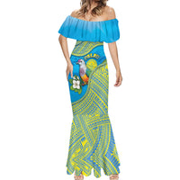 Personalised Palau Biib Bird Mermaid Dress Rur Flower And Rock Islands Patterns DT05 - Polynesian Pride