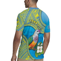 Personalised Palau Biib Bird Rugby Jersey Rur Flower And Rock Islands Patterns DT05 - Polynesian Pride