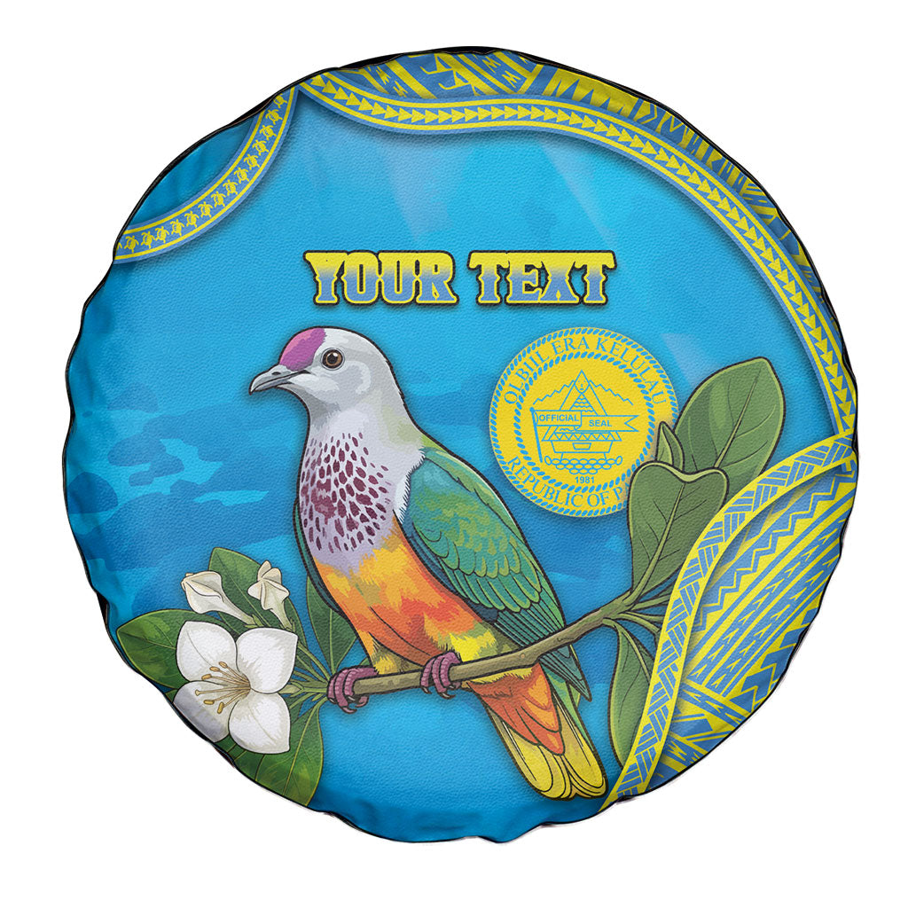 Personalised Palau Biib Bird Spare Tire Cover Rur Flower And Rock Islands Patterns DT05 - Polynesian Pride