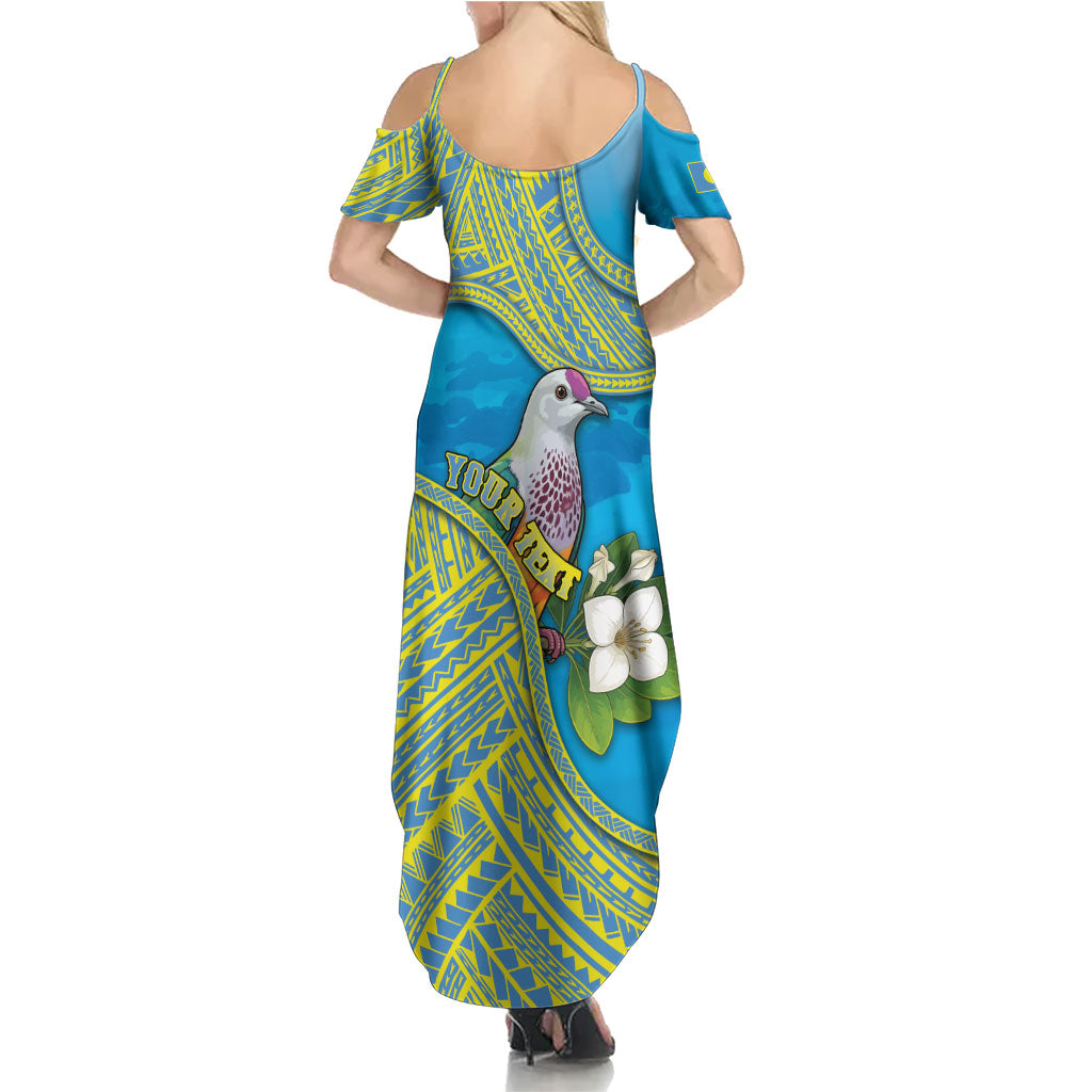Personalised Palau Biib Bird Summer Maxi Dress Rur Flower And Rock Islands Patterns DT05 - Polynesian Pride