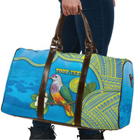 Personalised Palau Biib Bird Travel Bag Rur Flower And Rock Islands Patterns DT05 - Polynesian Pride