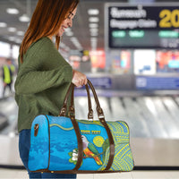 Personalised Palau Biib Bird Travel Bag Rur Flower And Rock Islands Patterns DT05 - Polynesian Pride