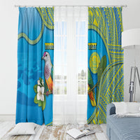 Personalised Palau Biib Bird Window Curtain Rur Flower And Rock Islands Patterns