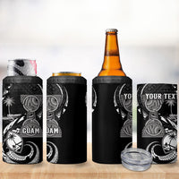 Personalised Guam Liberation Day 4 in 1 Can Cooler Tumbler Black White Latte Stone Tribal Patterns DT05 - Polynesian Pride