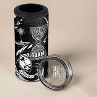 Personalised Guam Liberation Day 4 in 1 Can Cooler Tumbler Black White Latte Stone Tribal Patterns DT05 - Polynesian Pride