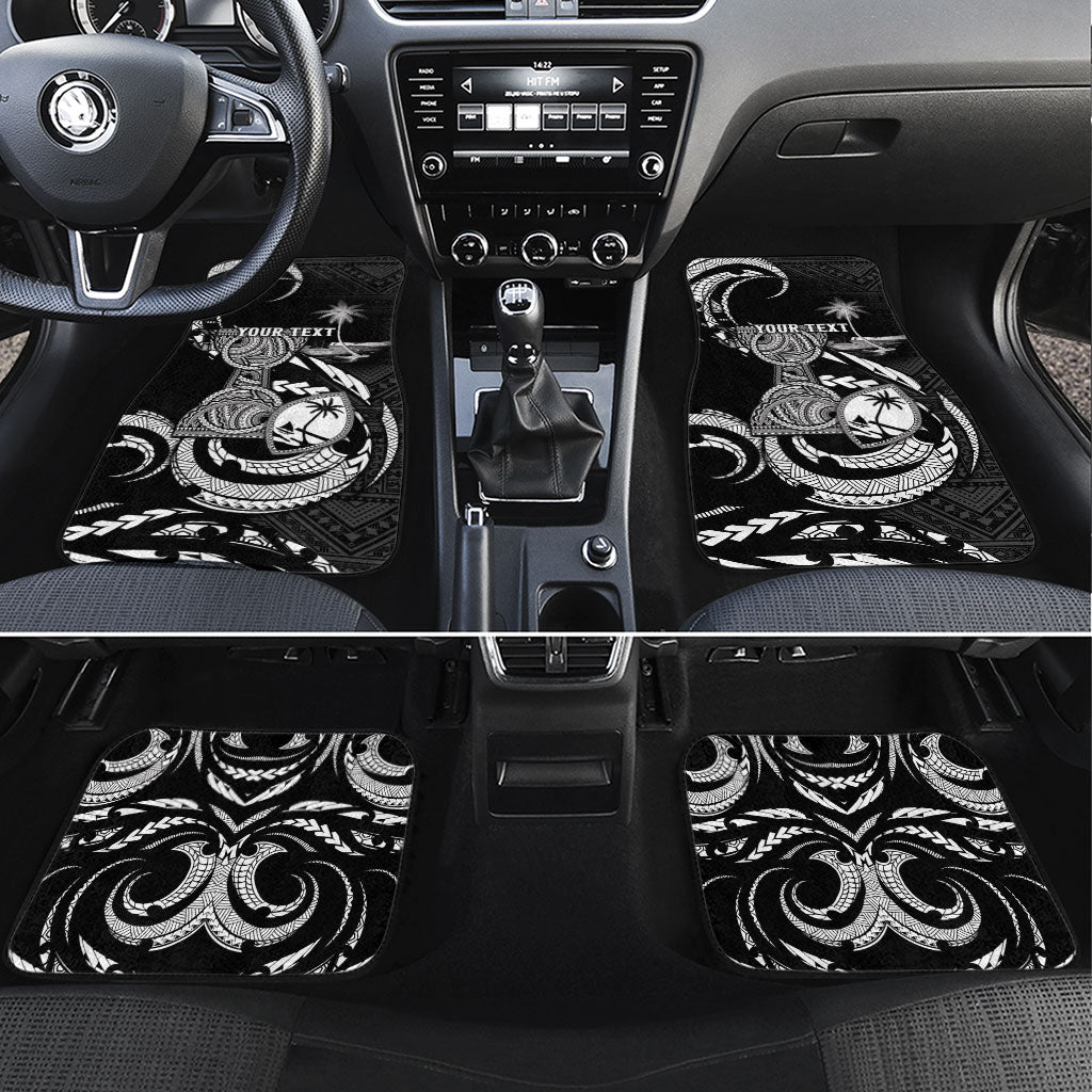 Personalised Guam Liberation Day Car Mats Black White Latte Stone Tribal Patterns