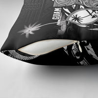 Guam Liberation Day Pillow Cover Black White Latte Stone Tribal Patterns