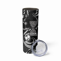 Personalised Guam Liberation Day Skinny Tumbler Black White Latte Stone Tribal Patterns DT05 - Polynesian Pride