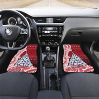 American Samoa Christmas Car Mats Seashell Xmas Tree Tribal Waves - Polynesian Pride