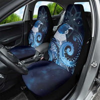 New Zealand Matariki Car Seat Cover Maori Tui Bird Blue Galaxy