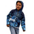 New Zealand Matariki Kid Hoodie Maori Tui Bird Blue Galaxy