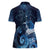 New Zealand Matariki Women Polo Shirt Maori Tui Bird Blue Galaxy