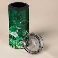 New Zealand Matariki 4 in 1 Can Cooler Tumbler Maori Tui Bird Green Galaxy