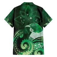 New Zealand Matariki Hawaiian Shirt Maori Tui Bird Green Galaxy DT05 - Polynesian Pride
