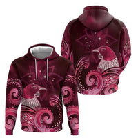 New Zealand Matariki Hoodie Maori Tui Bird Magenta Galaxy DT05 - Polynesian Pride