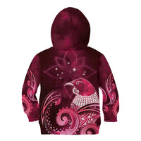 New Zealand Matariki Kid Hoodie Maori Tui Bird Magenta Galaxy DT05 - Polynesian Pride