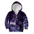 New Zealand Matariki Kid Hoodie Maori Tui Bird Purple Galaxy