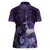 New Zealand Matariki Women Polo Shirt Maori Tui Bird Purple Galaxy